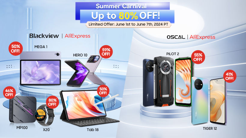 Големи отстъпки на Blackview и Oscal в AliExpress само до 7 юни