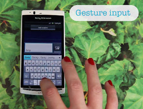 С Android 2.3.4, Sony добавя клавиатура, подобна на Swype