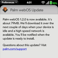 webOS 1.2 - вече официално