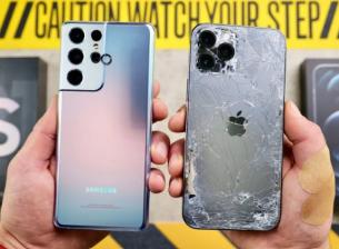 Видео показва кой е по-издръжлив при изпускане - Samsung Galaxy S21 Ultra или Apple iPhone 12 Pro Max