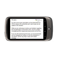 Google вече не работи по проблема на Nexus One с 3G връзката