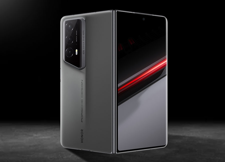 Honor Magic V2 RSR Porsche Design е сгъваем модел със спортен вид