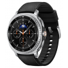 Galaxy Watch8 Classic в черен вариант, сребрист корпус и луксозен аналогов интерфейс с лунна фаза.