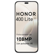 Honor 400 Lite с централен отвор за селфи камера и 108MP надпис на екрана.