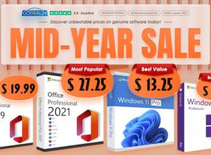 Специални цени на доживотен Windows и Office започващи от само 10$ в Godeal24