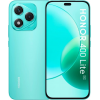 Honor 400 Lite в тюркоазено с елегантен дизайн, тройна камера и 5G надпис на дисплея.
