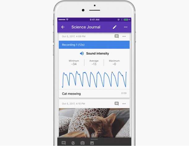 Google разширява функционалността на приложението Science Journal