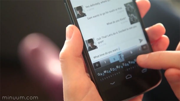 Клавиатурата Minuum за Android заема само един ред