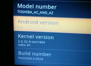 Започна ъпдейтът на Toshiba AC100 до Android 2.2