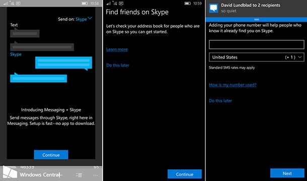 Новата бета версия на Skype се интегрира директно с Windows 10 Mobile