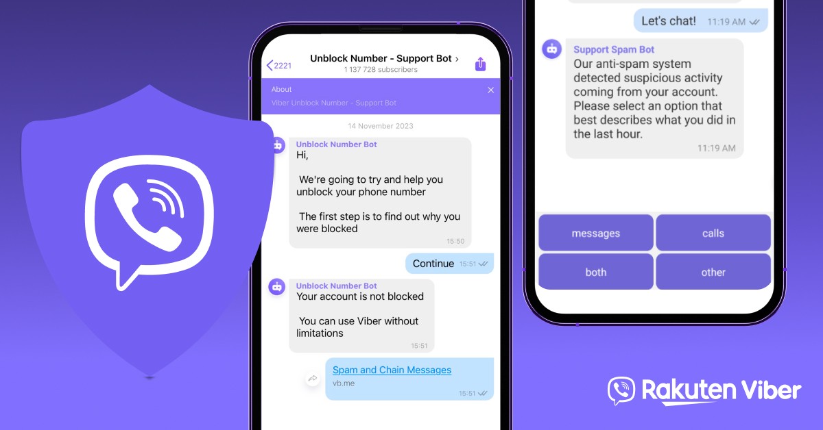 Viber има специален бот за деблокиране на акаунти