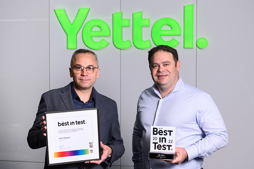 Мрежата на Yettel с нов сертификат Best in Test