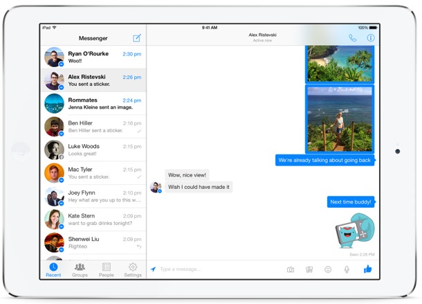 Facebook Messenger вече има версия и за iPad