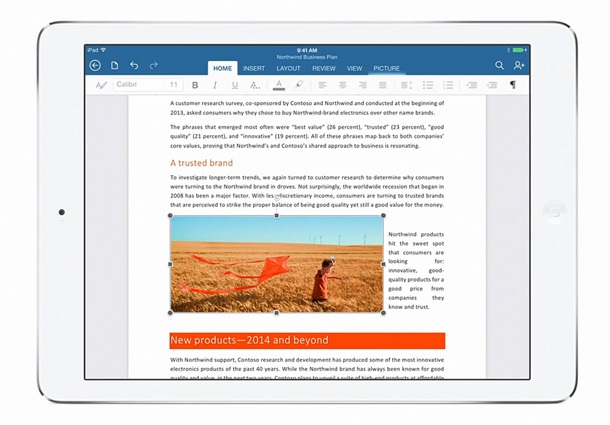 Microsoft представи Office за iPad, може да се изтегли от днес