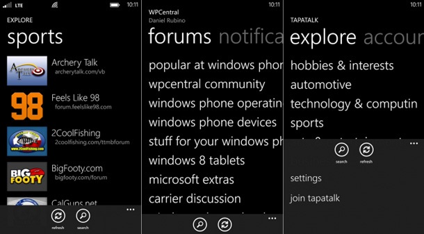 Tapatalk скоро с версия за Windows Phone