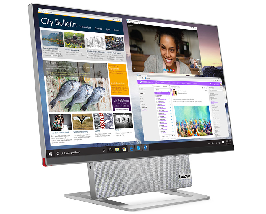 Новият Lenovo Yoga AIO 7 може да се ползва и във вертикална ориентация