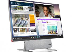 Новият Lenovo Yoga AIO 7 може да се ползва и във вертикална ориентация
