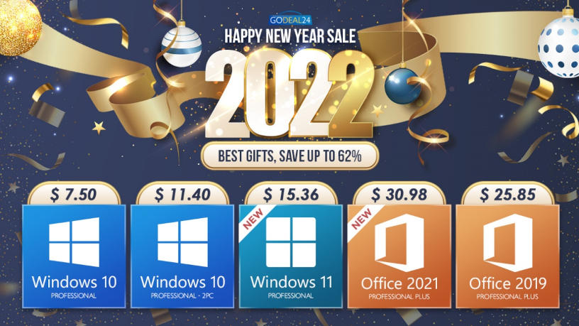 Новогодишна разпродажба на софтуер! Бъдете продуктивни в новата 2022 година с Microsoft Office 2021 само за 30$