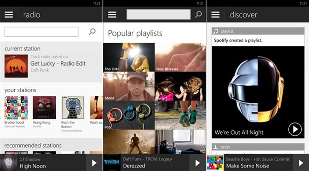 Spotify обнови приложението си за Windows Phone