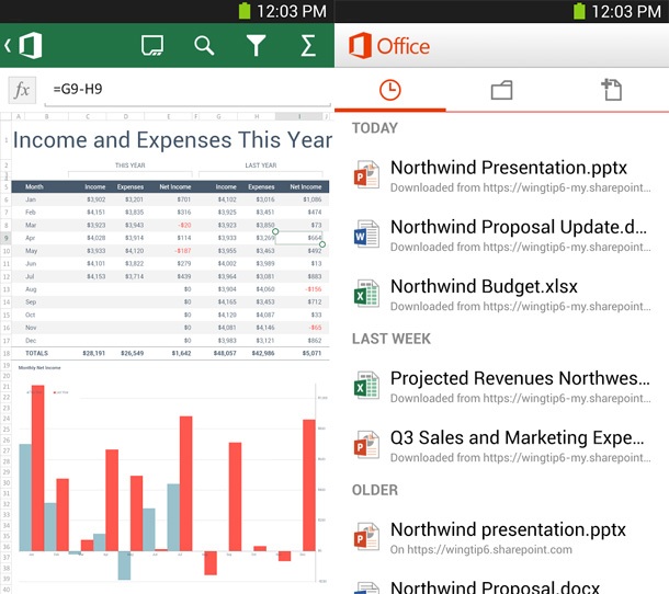 Излезе Microsoft Office за Android, засега не поддържа таблети