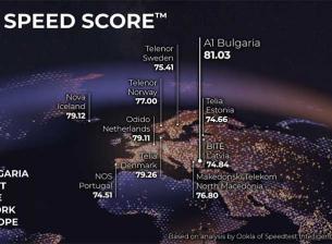 Според Ookla мобилната мрежа на А1 България е най-бързата в Европа