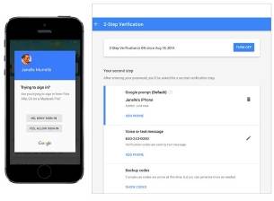 Google Prompt улеснява вписването чрез двустъпкова автентификация