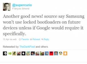 Samsung няма да заключва bootloader софтуера в телефоните си