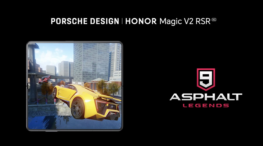 Gameloft ще оптимизира Asphalt 9 за Honor Magic V2 RSR Porsche Design