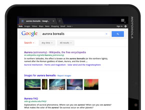 Google оптимизира търсачката си за таблети