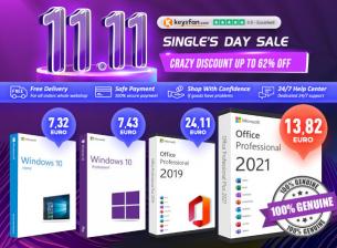 Как да имаме евтин оригинален Office 2021 и Windows? Keysfan предлага големи отстъпки за 11.11