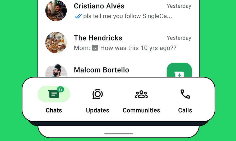 WhatsApp за Android вече е с навигационна зона в дъното на екрана