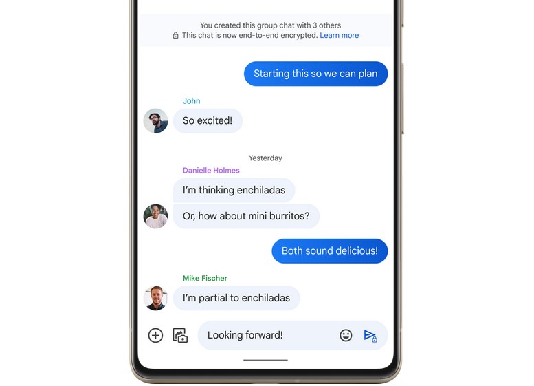 Google въвежда криптиране и на груповите RCS чатове в Messages