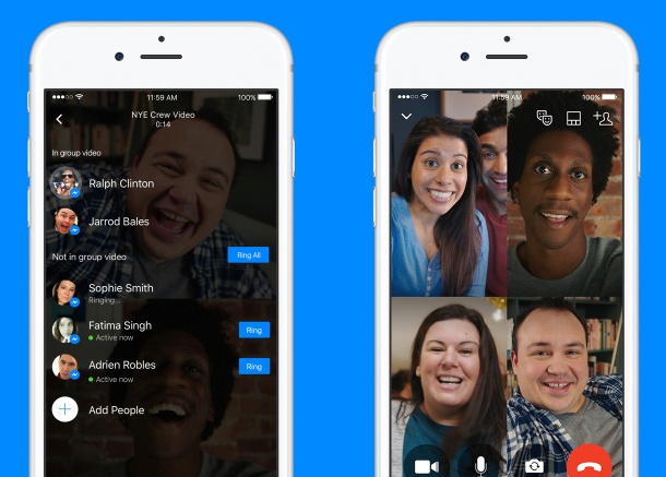 Facebook Messenger вече поддържа групови видеоразговори