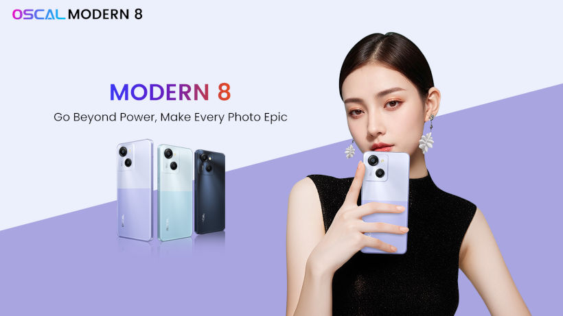 Премиера на OSCAL MODERN 8 – младежки смартфон с 50MP камера, 6.75