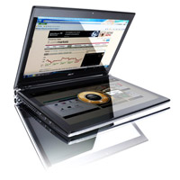 Acer Iconia е лаптоп с два сензорни екрана