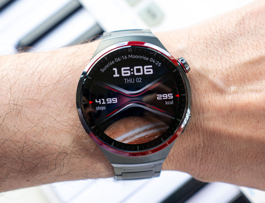 Huawei Watch GT4 Space Edition on a hand