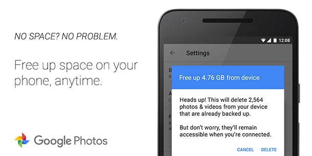 Google Photos ще може автоматично да освобождава място на телефона ви