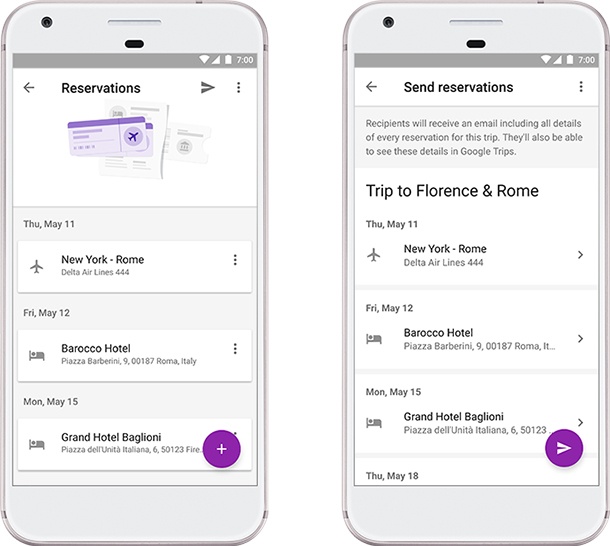 Google Trips получава повече функции за организиране на пътувания
