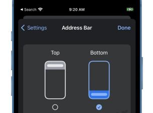 Google тества изместване на полето за адреси в долната част на Chrome за iOS