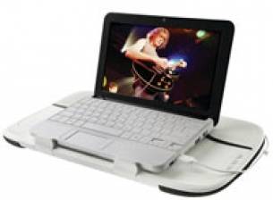 Logitech с нова подложка с вградени колони за малки лаптопи и нетбуци