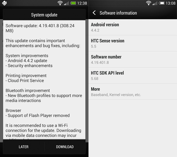 Android 4.4 за HTC One вече се разпространява в Европа и България