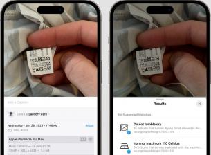 Приложението Photos в iOS 17 ще разпознава символите на етикетите за пране