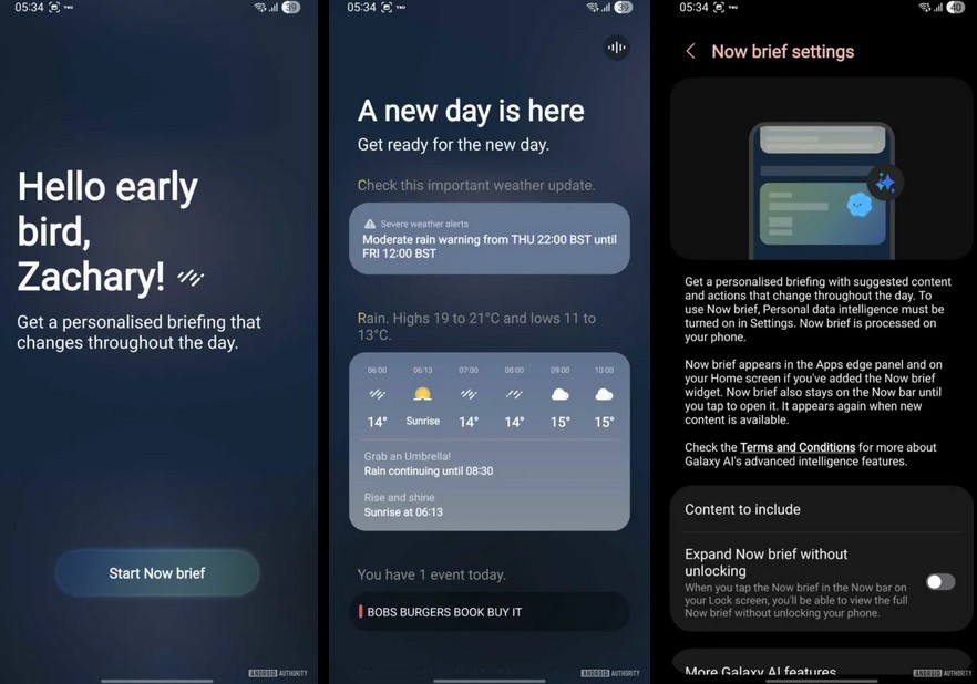 Now Brief вече и за Galaxy S24 с новата бета на One UI 8
