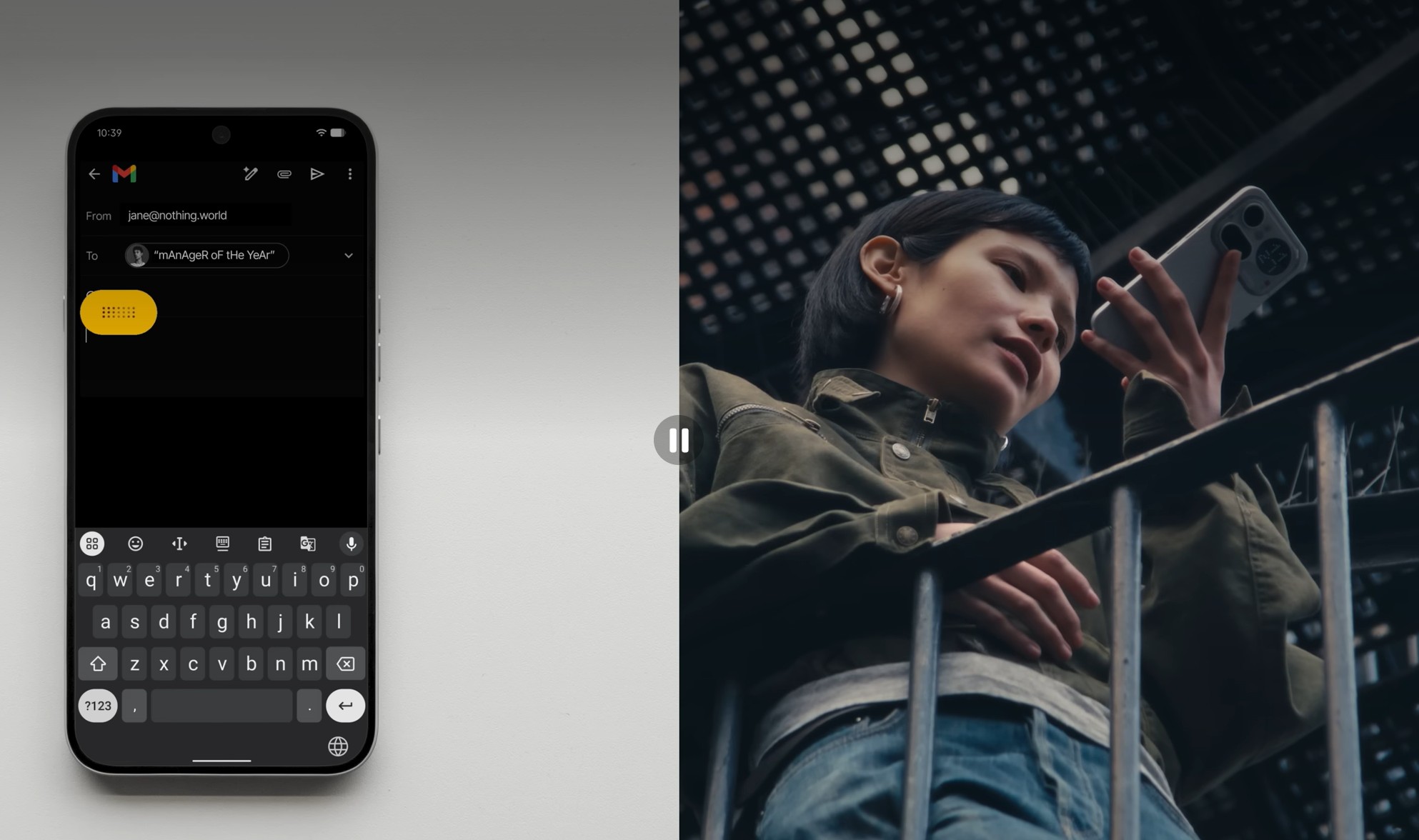 Nothing подобрява функцията за преобразуване на реч в текст