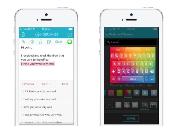 Ginger Keyboard за iOS 8 има с какво да ни впечатли