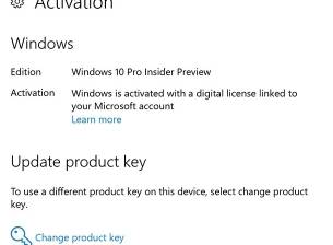 Дигиталните лицензи за Windows 10 ще се свързват с потребителските акаунти в Microsoft
