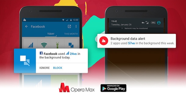 Opera Max предупреждава кои приложения генерират повече трафик във фонов режим