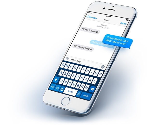 С Kibo за iOS можете да скриете съобщение в друго съобщение