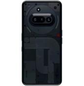 Nothing Phone 3a в черен цвят с прозрачен заден панел и тройна камера.