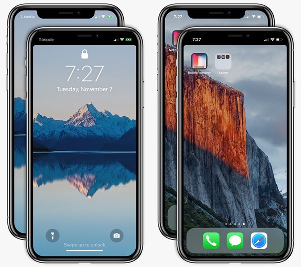 Приложение скрива изрязания дисплей на iPhone X
